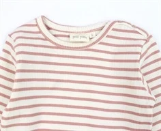 Petit Piao sea shell pink stribet t-shirt